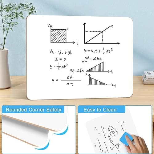 Dry Erase LapBoards, PANDRI 26 Pack Double Sided 12.5 x 9 Inch Whiteboards with 26 Erasers, Dry Erase Boards for Office Students Classroom Teacher Supplies thumbnail 3