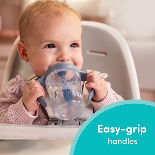 NUK Perfect Match Learner Straw Cup, 8 oz, 2 pack – Soft Straw, Easy-Grip Handles, BPA Free, Spill Proof Transition Sippy Cup thumbnail 5