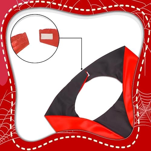 TEEHOME 3 Pack Spider Capes and Masks - His Amazing Friend for Kids Birthday Party Favors - Dress-Up Costume Set - Superhero Supplies, Decorations, Halloween Costumes, Gifts for Boys & Girls thumbnail 4