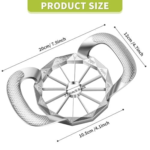LIIGEMI Apple Slicer,12-Slices Stainless Steel Cutter，Heavy Duty Stainless Steel Apple Cutter and Divider， Anti-slip Handle，Gifts for Mom， Easy to Use. thumbnail 3