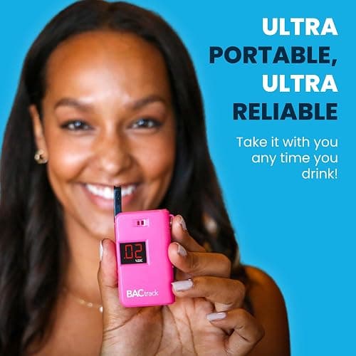 BACtrack Keychain Breathalyzer (Pink) | Ultra-Portable Pocket Keyring Alcohol Tester for Personal Use thumbnail 3