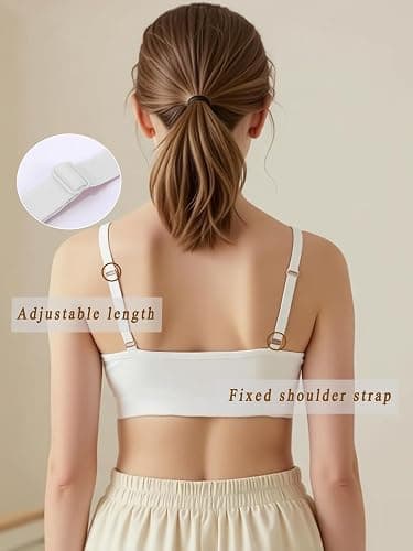 Boboking Teen Girls Training Bra Seamless Wireless Padded Adjustable Straps | Ultra-Soft Breathable High-elastic Fabric Tagless With Fixed Pads thumbnail 3