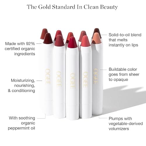 Ogee Tinted Sculpted Lip Oil - Lip Stain Made with 100% Organic Coconut Oil, Jojoba Oil, and Vitamin E - Best as Lip Balm, Lip Color or Lip Treatment - VIOLA thumbnail 4