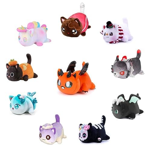 Womise Cat Plush Toy,Mee-Meow Cat Food Plushies Cat, Cute Anime Cartoon Cat Stuffed Animal Figure Toy Plush Pillow Gift for Kids and Festival Gift (Donut Cat) thumbnail 2