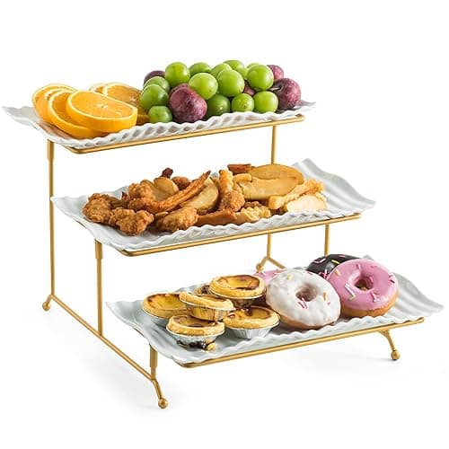 LAUCHUH 3 Tier Serving Tray Stand