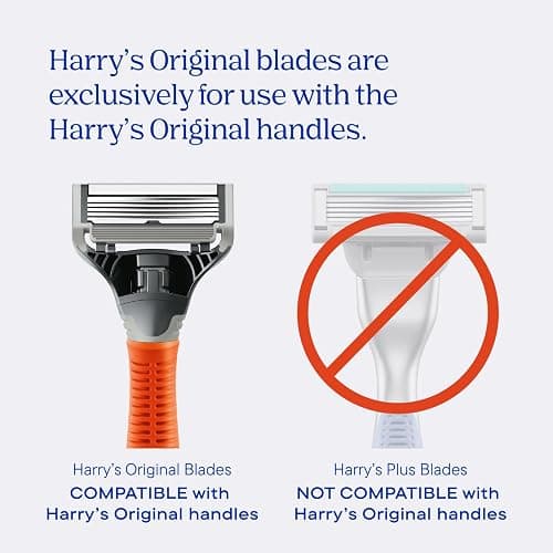 Harry's Original Razor Blades for Men - 10 Count - Premium Razor Blade Refill Cartridges - German Engineered thumbnail 3