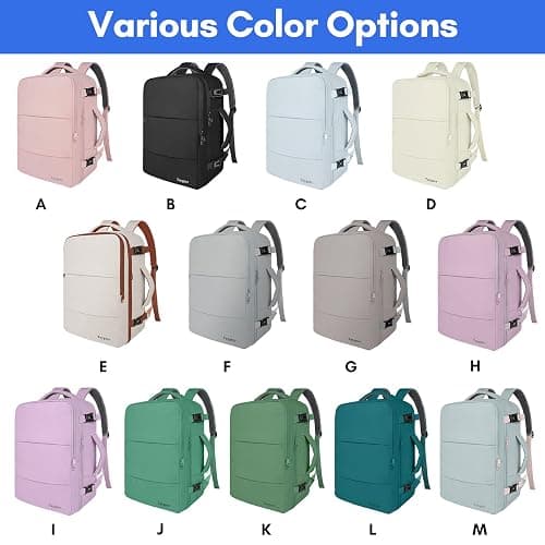 Taygeer Travel Laptop Backpack for Men Women, Airplane Approved Travel Backpack Suitcase with Water Bottle Pocket, Lightweight College 35l Luggage Bag 15.6inch Laptop Mochila Gifts for Business,Black thumbnail 3
