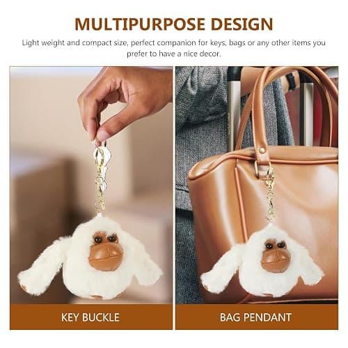 LUOZZY 2 Pcs Plush Gorilla Panda Keychain Cartoon Animal Keychain Plush Doll Keyrings Bag Backpack Hanging Charms thumbnail 8