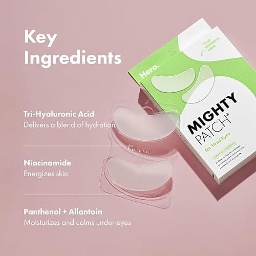 HERO COSMETICS Mighty Patch™ for Tired Eyes Patches - Soothing Hydrogel Patches - Awakens and Visibly De-puffs Undereyes with Multiple Applications (6 Count) thumbnail 4