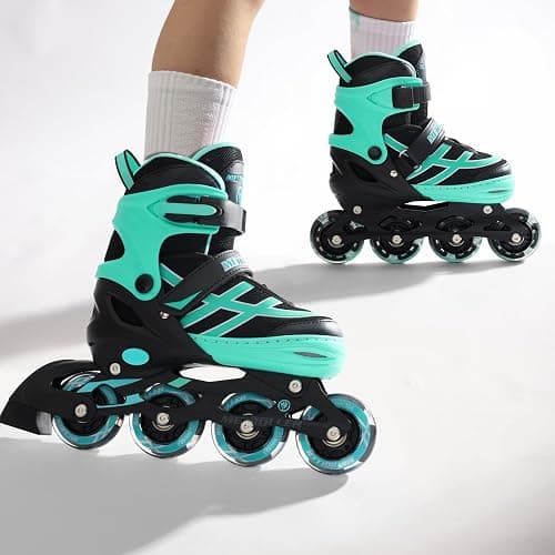 METROLLER Inline Skates for Girls Boys Ages 5-8 8-12 Adjustable Illuminating Wheels Inline Roller Skates for Youth Kids Outdoor Blades thumbnail 7