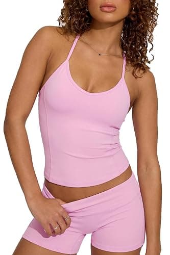 SUUKSESS Women Sexy Workout Sets Padded Sports Bra High Waisted Shorts Outfits - Image 1