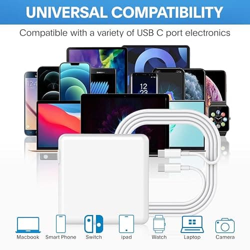 Mac Book Pro Charger - 118W USB C Charger Fast Charger Compatible with MacBook pro/Air, M1 M2 M3 M4 M5, ipad Pro, Samsung Galaxy and More, Include Charge Cable thumbnail 5