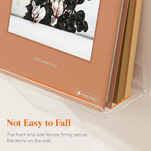 Lifewit Floating Shelves for Bathroom, Acrylic Display Shelf Wall Mounted for Makeup, Skincare, Nail Polish, Book, 14" Perfume Organizer for Bedroom, Living Room, Nursery, Home Decor, Clear, 4 Pack thumbnail 6
