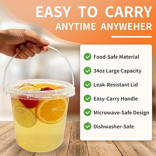 34oz 15pack Plastic Cups with Lids and Straws, Jumbo Disposable Drink Cups with Lids, Perfect for Lemonade, Iced Coffee & Fruit Drinks at Summer Parties, Beach Picnics & Poolside thumbnail 5