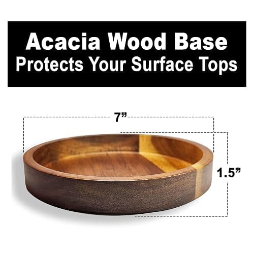Festa Fresh Glass Salad Bowl Set with Acacia Wood Base, Lid and Serving Utensils, Clear 10 Inch 160 oz Party Bowl for Elegant Practical Serving thumbnail 3