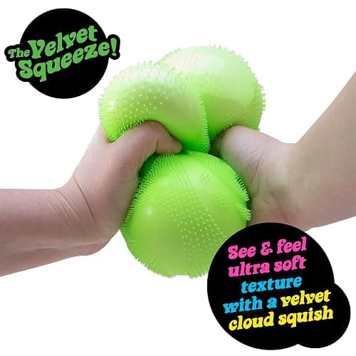 Schylling Super NeeDoh Fuzzball Stress Ball Fidget Toy - Huge 4.5" in Diameter - Jumbo Squishy Squeezy Fun - Colors Assorted - Ages 3+ thumbnail 3