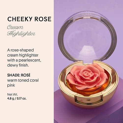 WINKY LUX Cheeky Rose Cream Highlighter - Rosé, Blendable Warm Coral Pink thumbnail 2