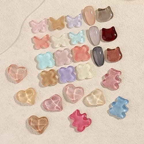 SUTOKAKA 240Pcs Solid Cat Shape Nail Polish Swatches Display Cards Crystal Clear Glassy Nail Color Swatch Dots Chart Tips for Nail Salon Training Practicing Beginners Professionals thumbnail 6
