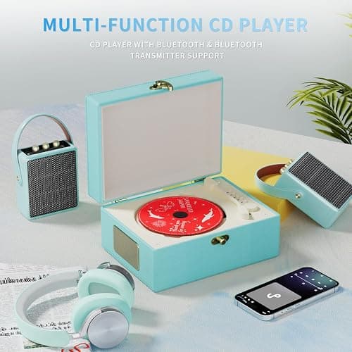 Yintiny Blue Time Music Box CD Player with Speaker for Home Decoration thumbnail 3