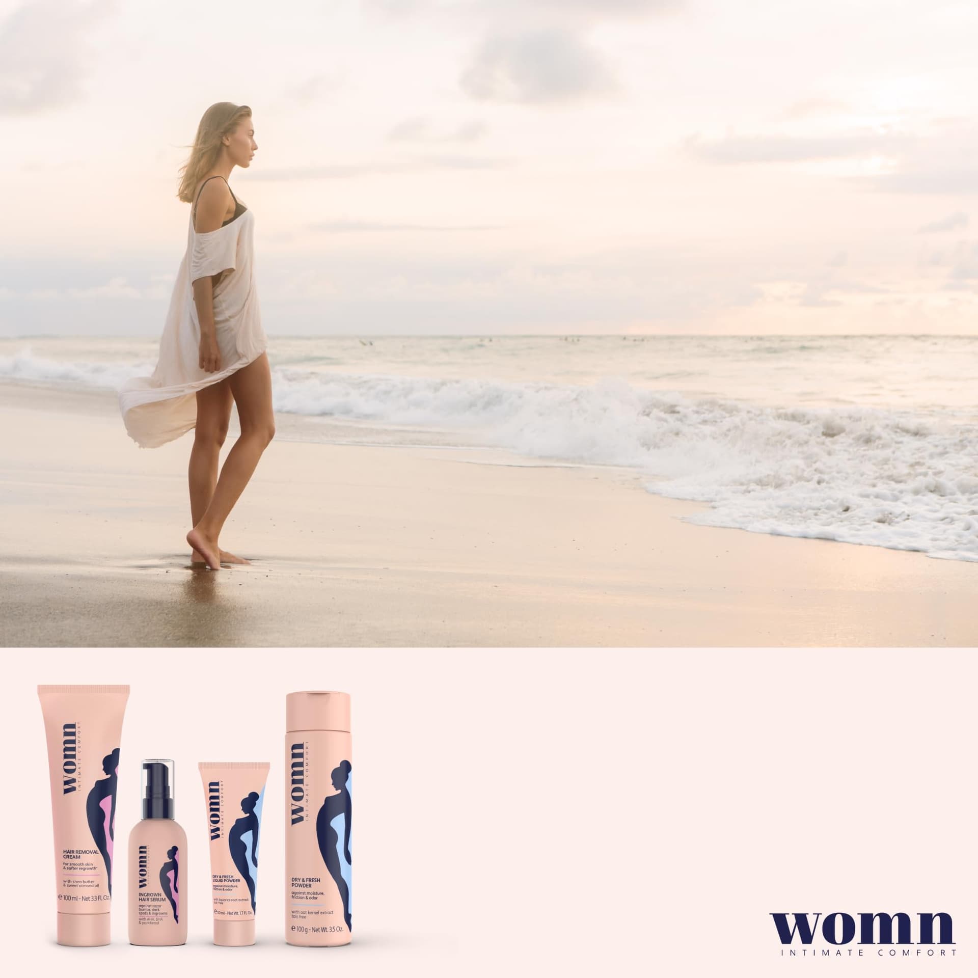 womn Dry & Fresh Powder 100 g - Talc-free body powder for the intimate area, groin and under the breasts - Absorbs sweat and helps prevent friction and odours thumbnail 9