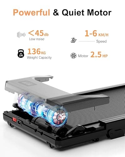 Superun Walking Pad Raceable 6% Incline 2.5HP Under Desk Treadmill 136KG Capacity MAX 12KM/H Foldable Treadmill with HIIT & MIIT Programs APP Control Portable Walking Machine for Home thumbnail 6