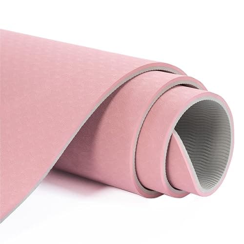 Yoga Mat Non Slip, Pilates Fitness Mats, Eco Friendly, Anti-Tear 1/4" Thick Yoga Mats for Women, Exercise Mats for Home Workout with Carrying Sling and Storage Bag thumbnail 4