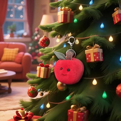Apricot Lamb Sweet Apple Cute Keychain thumbnail 2