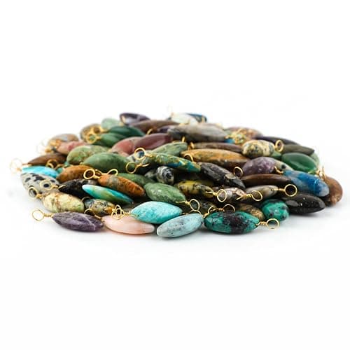 Jewel of Rocks (Pack of 5) Wholesale Bulk Mix Gemstone Crystals Pendant Necklace, Jewelry for Women, Natural Cabochons, Gift Jewelry, Dainty Necklaces, Gold Chain 18 inch (Mystery Pack) thumbnail 3