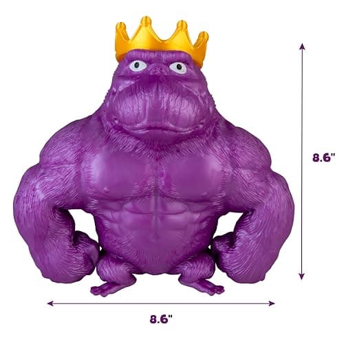 ORB Royal Funkee Monkee Jumbo Squishy Monkey Toy - Numbered Limited Edition (2500 Produced) - Big 4.5 Pound Metallic Purple Stretchy Gorilla - Collectible Splat Monkey Stress Toy for Kids and Adults thumbnail 2