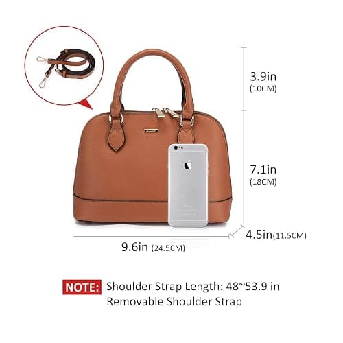 LOVEVOOK Purse for Women Small Crossbody Bags Classic Double Zip Top Handle Dome Satchel Bag thumbnail 4