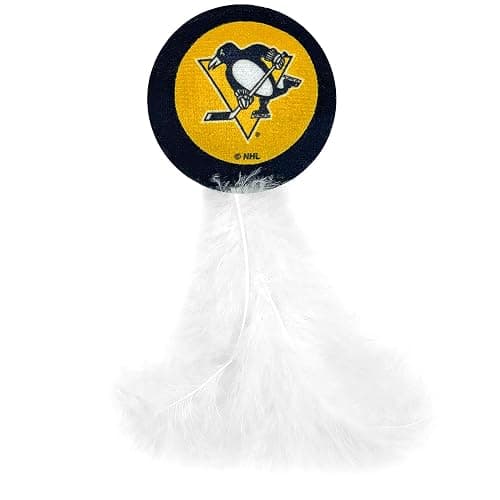 NHL PITTSBURGH PENGUINS Plush Cat Toys Set of 3 - Jersey, Hockey Puck & #1 Fan Cat Toys filled with Fresh Catnip. Team Logo thumbnail 3
