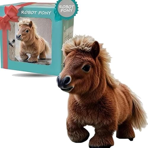 My Realistic Robot Ponys, Interactive Simulation Horse Robot Toy, Walking Toy Electric Interactive Smart Simulation Horse, Cuddly Kids Robots Pet, Soft Robotic Pet for Boys Girls, Birthday thumbnail 5