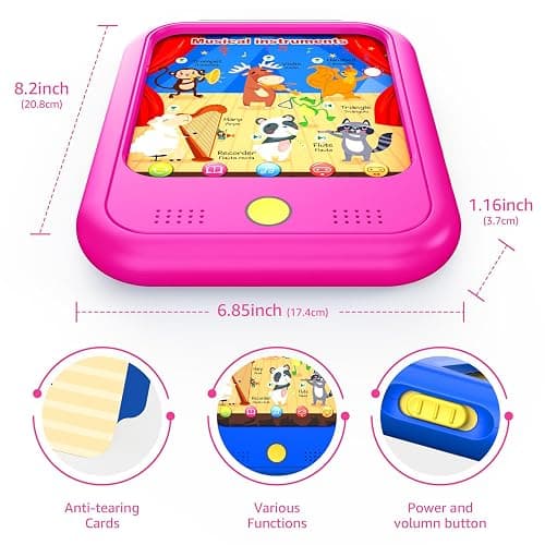 Kids Learning Tablet Educational Learning Pad for Toddlers 2-5 to Learn Alphabets, Numbers, Foods, Time, Music, Vehicles, Tablet Toy for Toddlers Ages 2 3 4 5 6 Years Old thumbnail 2