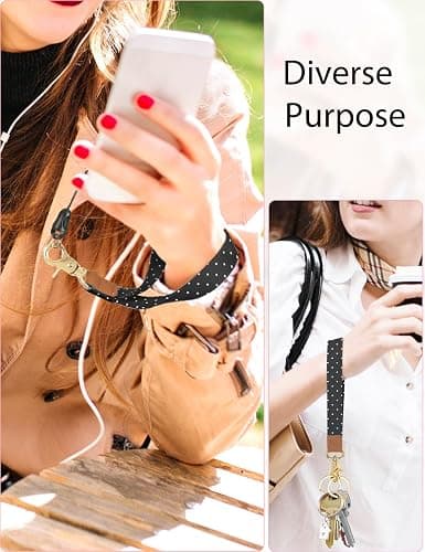 Knagsfa Wristlet Keychain, Cute Wrist Strap for Women, Wrist Lanyard for Keys, Wallet, Id Holder, Cell Phone thumbnail 6