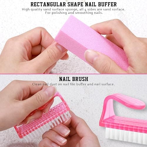 FANDAMEI Nail Files and Buffers, Manicure Tools Nail Care Kit with Nail File, Nail Buffer Block, Cuticle Care for Women with Nippers, Pusher Peeler. Cuticle Oil and Nail Prep Kit. thumbnail 4