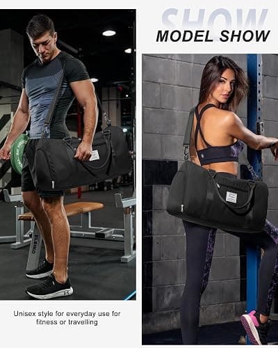 Gym Bag Womens,Travel Duffel Carry on Bag Sport Tote Bag Weekend Overnight Bag thumbnail 4