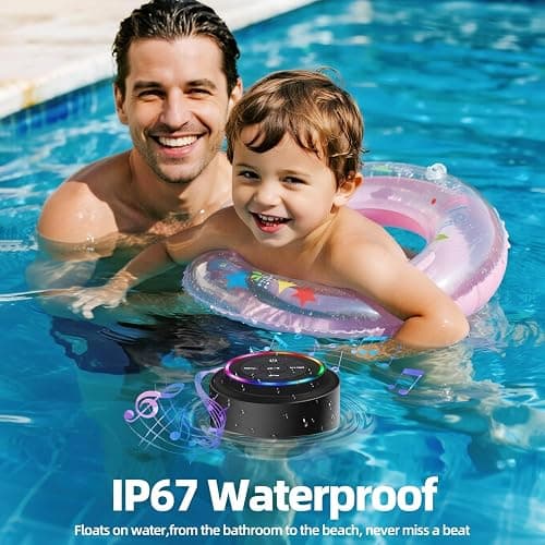 ANLEDDA Shower Speaker Bluetooth Waterproof thumbnail 3