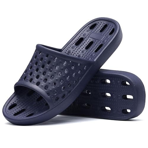 Litfun Shower Shoes for Women Non-Slip Quick Dry Shower Slippers Lightweight Pool Sandals with Drain Holes for College Dorm, Beach, Bathroom & Gym - Image 1