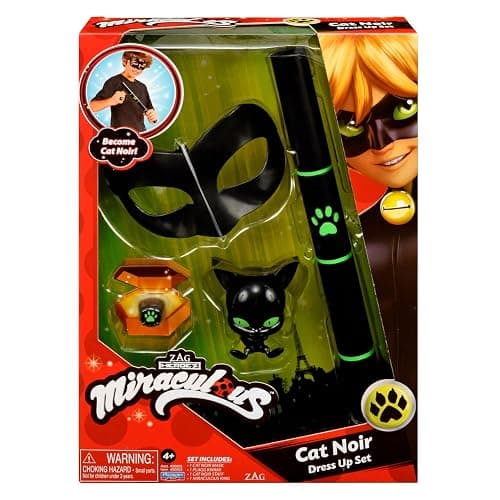 Miraculous: Tales Of Ladybug And Cat Noir Role Play Set Kids Fancy Dress Set Mask And Accessories Ladybug Superhero Costumes For Girls And Boys thumbnail 3
