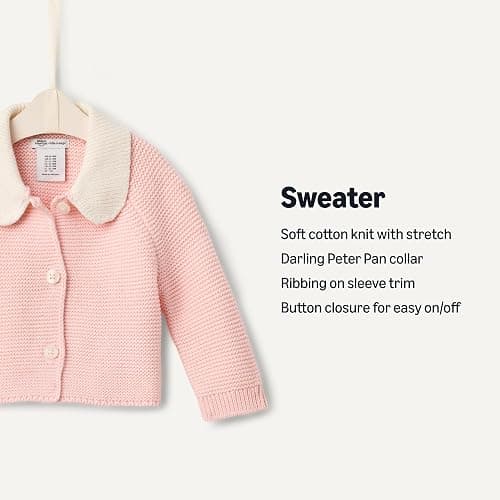 Amazon Essentials x Sofia Grainge Unisex Toddlers and Babies' Peter Pan Collar Sweater Jacket thumbnail 3
