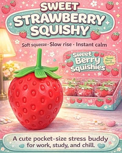 Dragon Fruit Squishy, Giant Carrot Stress Relief Toy, Strawberry Squishy, Realistic Strawberry Stress Ball, Squeezable Toy Fruit Ball,Party Favor Slow Rise Pressure Release Toy Adults thumbnail 2