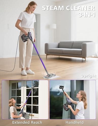 Steam Mop for Floor Cleaning, Heavy Duty All-in-One Steam Cleaner for Home with Detachable Handheld Steamer, for Hardwood, Tile, Walls, Grout, Windows, Furniture and Decks thumbnail 5