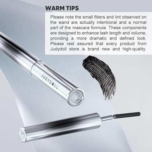 JUDYDOLL 3D Curling Eyelash Iron Mascara -Waterproof, Volumizing and Lengthening, Smudge-Proof, Clump-Free, Ultra Fine, Black & Brown Tubing Mascara, Classic & Upgraded Edition, Suitable for all Types thumbnail 6