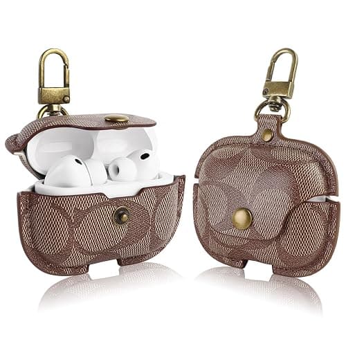 for AirPods 4 Case, Leather Full Body Shockproof Protective Cover (D) - Image 1