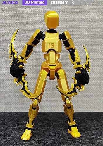 altuco T13 Action Figure Set,Titan 13 Action Figure with Multiple Accessories,Easter Basket Stuffers for Boys (Gold) thumbnail 2
