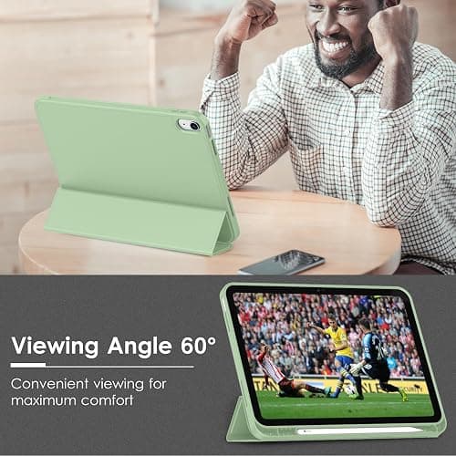 ToaPoia Case for iPad (A16) 11 Inch 2025/iPad 10th Generation 10.9 Inch 2022, Slim Trifold Stand Protective Cover with Pencil Holder and Soft TPU Back,Support Auto Sleep/Wake (Matcha Green) thumbnail 4