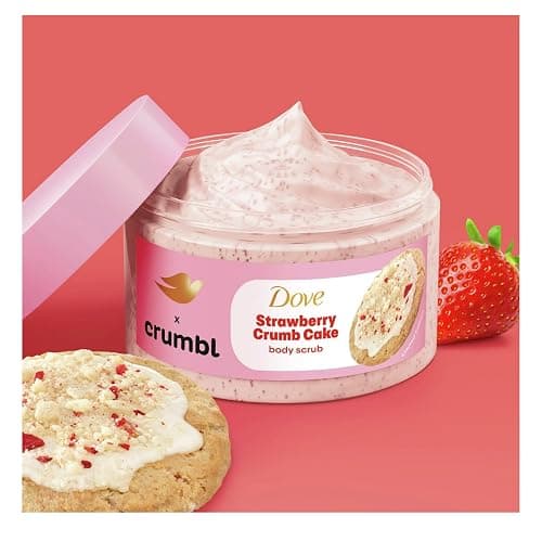 Dove Moisturizing Strawberry Crumb Cake Body Wash & Scrub Combo, 20oz Wash + 15oz Scrub, Limited Edition, Paraben & Sulfate Free, For Body, Improves Skin Texture, Moisturizes thumbnail 5