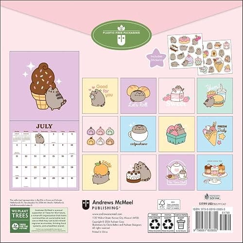 Pusheen 2027 Wall Calendar with Stickers thumbnail 2