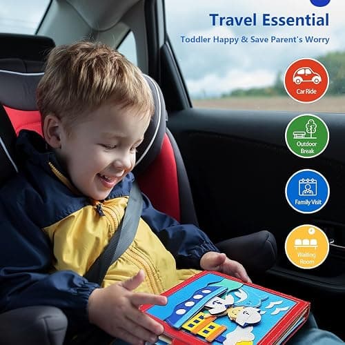 Sendhjurf Montessori Book Busy Board Activity Role Play Books for Toddlers 3-5 Year Old Girls Boys Toys Brithday Gifts thumbnail 9