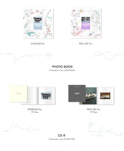 DREAMUS ILLIT Super Real ME 1st Mini Album CD+Poster with Lyrics on Pack+Photobook+Photocard A+Photocard B+Sticker+Paper Magnet+Paper Ornaments+Tracking Sealed (Set(Super ME+Real ME)) thumbnail 3